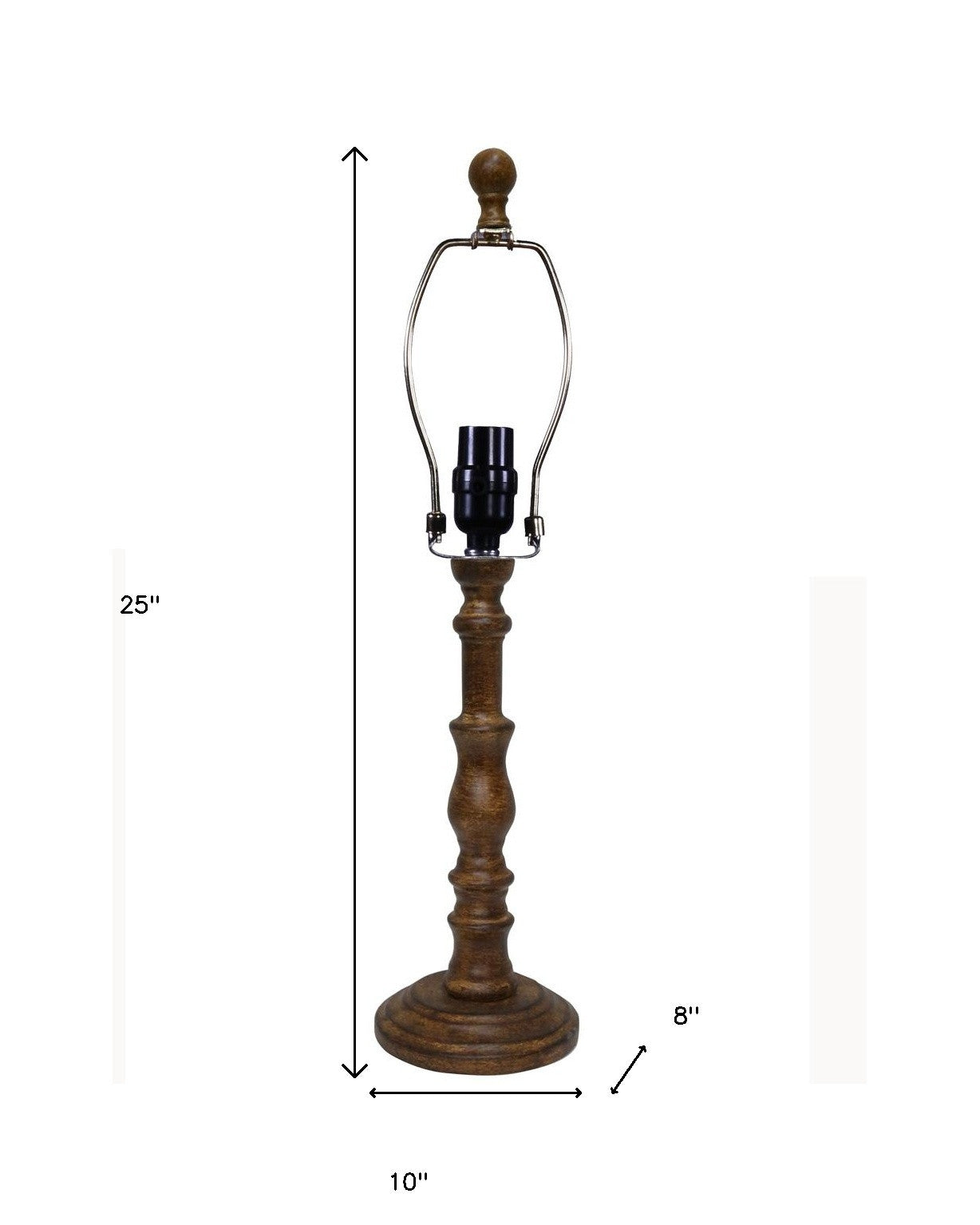 25" Brown Standard Table Lamp