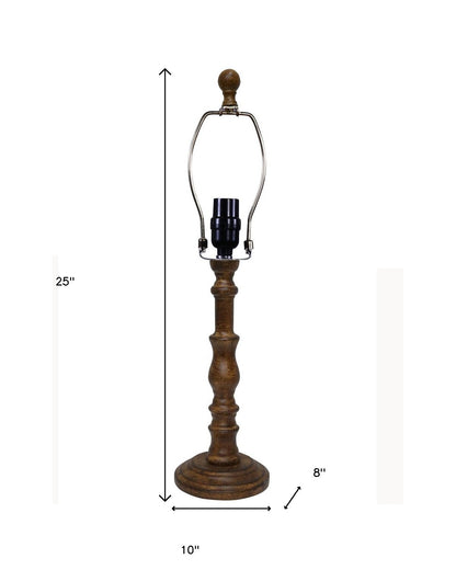 25" Brown Standard Table Lamp