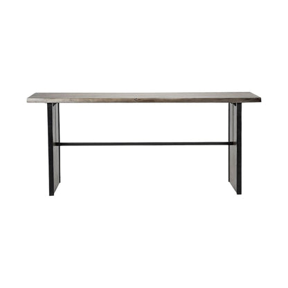 70" Brown Solid Wood Solid Console Table