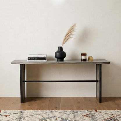 70" Brown Solid Wood Solid Console Table