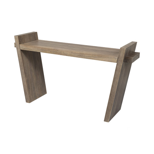 16" Brown Solid Wood Solid Console Table