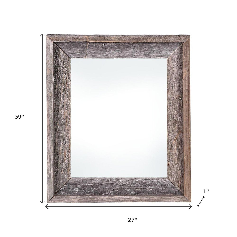 24" x 36" Gray Wood Hanging Picture Frame