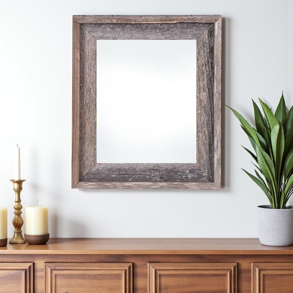 20" x 30" Gray Wood Hanging Picture Frame