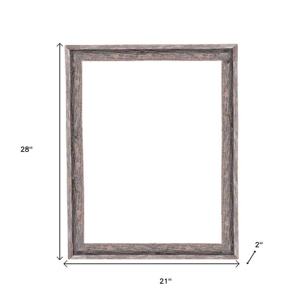 18" x 24" Gray Wood Hanging Picture Frame