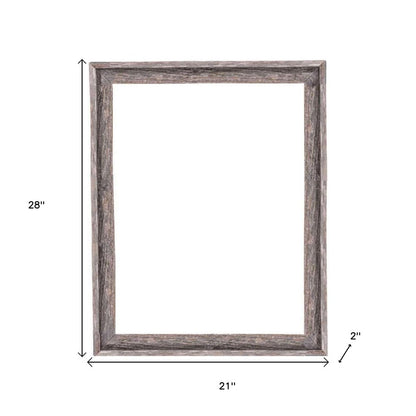 18" x 24" Gray Wood Hanging Picture Frame