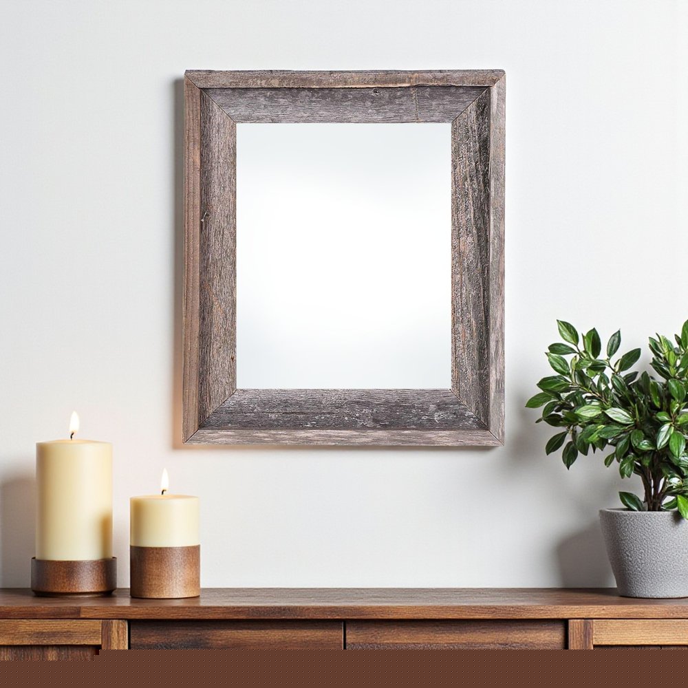 18" x 24" Gray Solid Wood Hanging Picture Frame