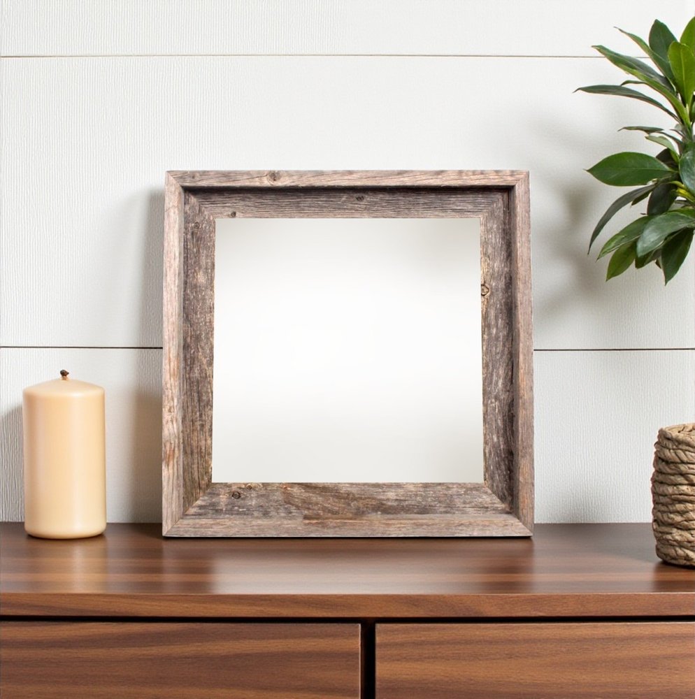 12" x 12" Gray Wood Tabletop Picture Frame