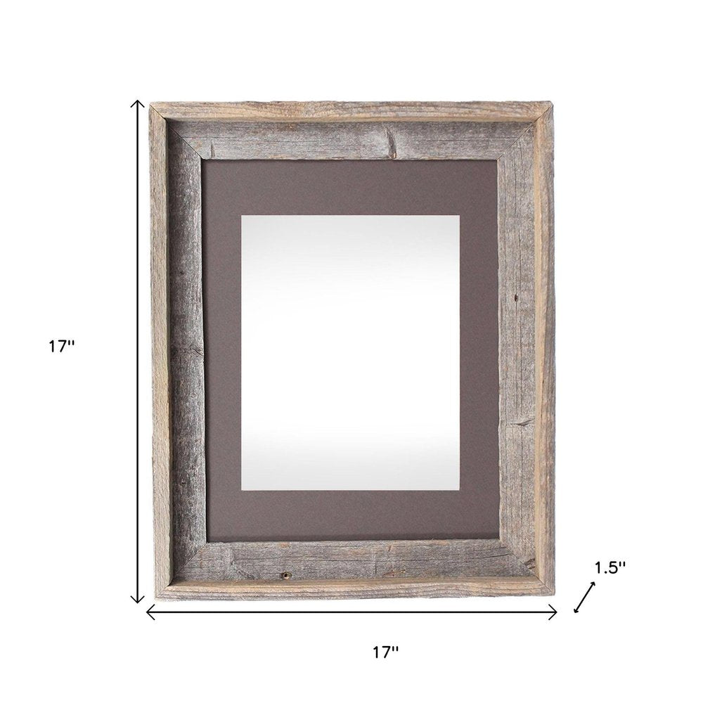 16" x 20" Gray Distressed Solid Wood Hanging Picture Frame
