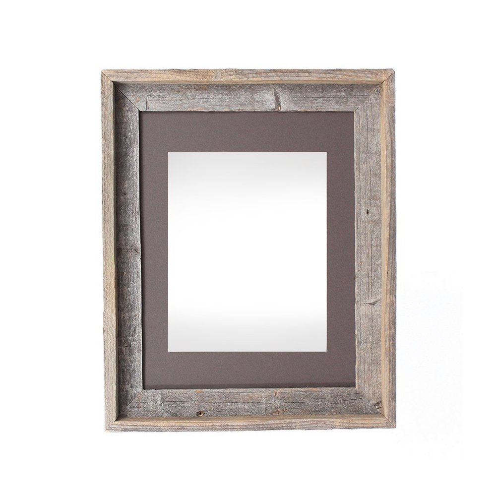 16" x 20" Gray Distressed Solid Wood Hanging Picture Frame