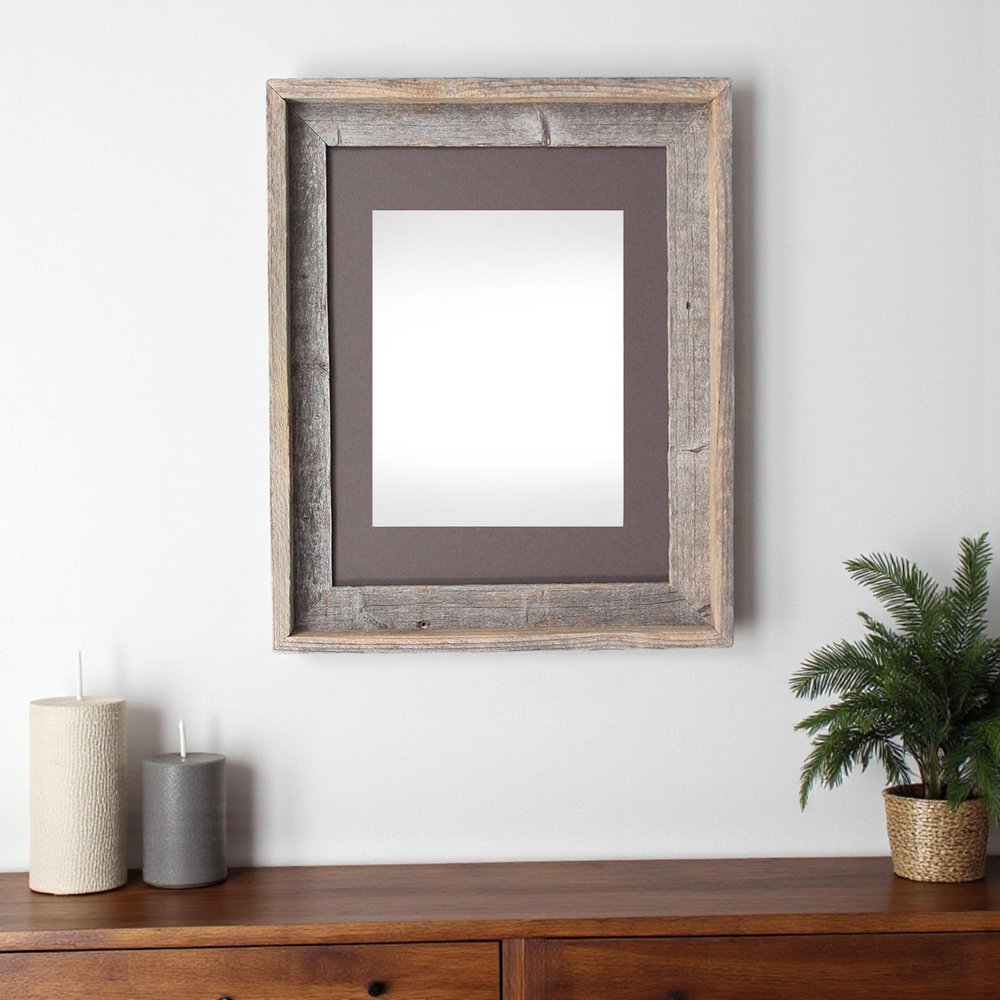 16" x 20" Gray Distressed Wood Hanging Picture Frame
