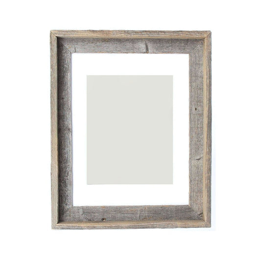 16" x 20" Gray Distressed Wood Hanging Picture Frame with Mat