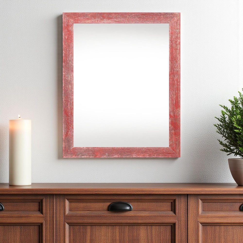 16" x 20" Red Wood Hanging Picture Frame