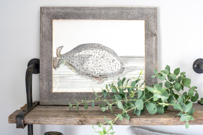 14" x 18" Gray Solid Wood Hanging Picture Frame
