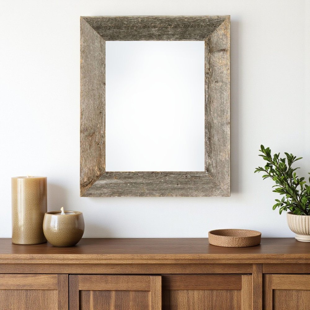 14" x 18" Gray Wood Hanging Picture Frame