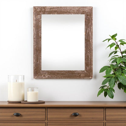 13" x 19" Brown Wood Hanging Picture Frame