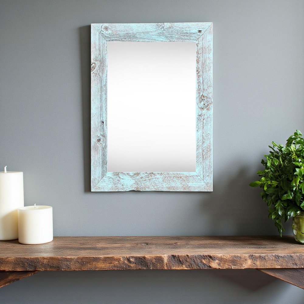 11" x 17" Blue Wood Hanging Picture Frame