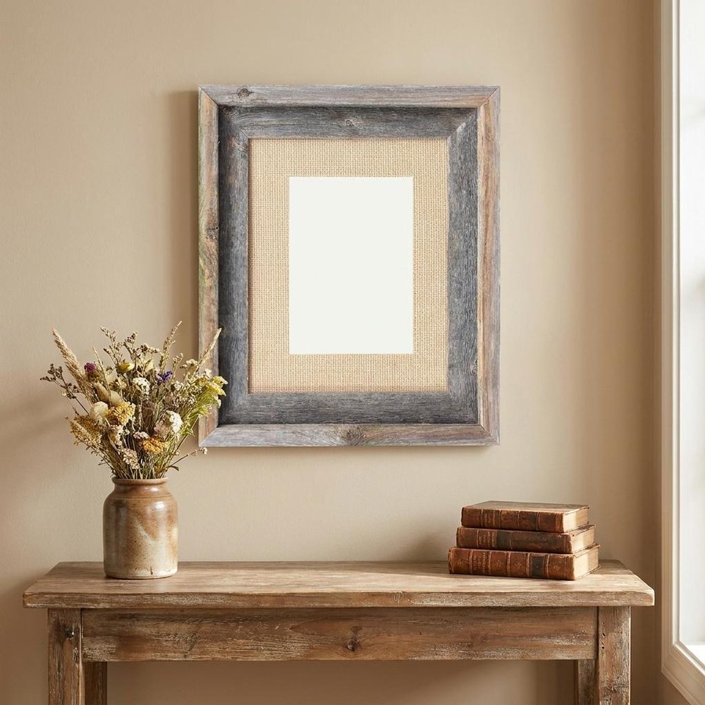 11" x 14" Gray Wood Hanging Picture Frame