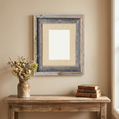 11" x 14" Gray Wood Hanging Picture Frame