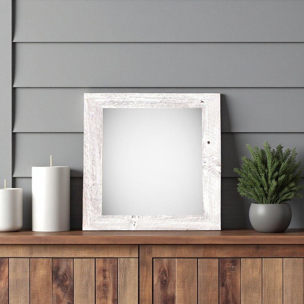 12" x 12" White Wood Tabletop Picture Frame