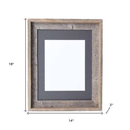 11" x 14" Gray Wood Hanging Picture Frame