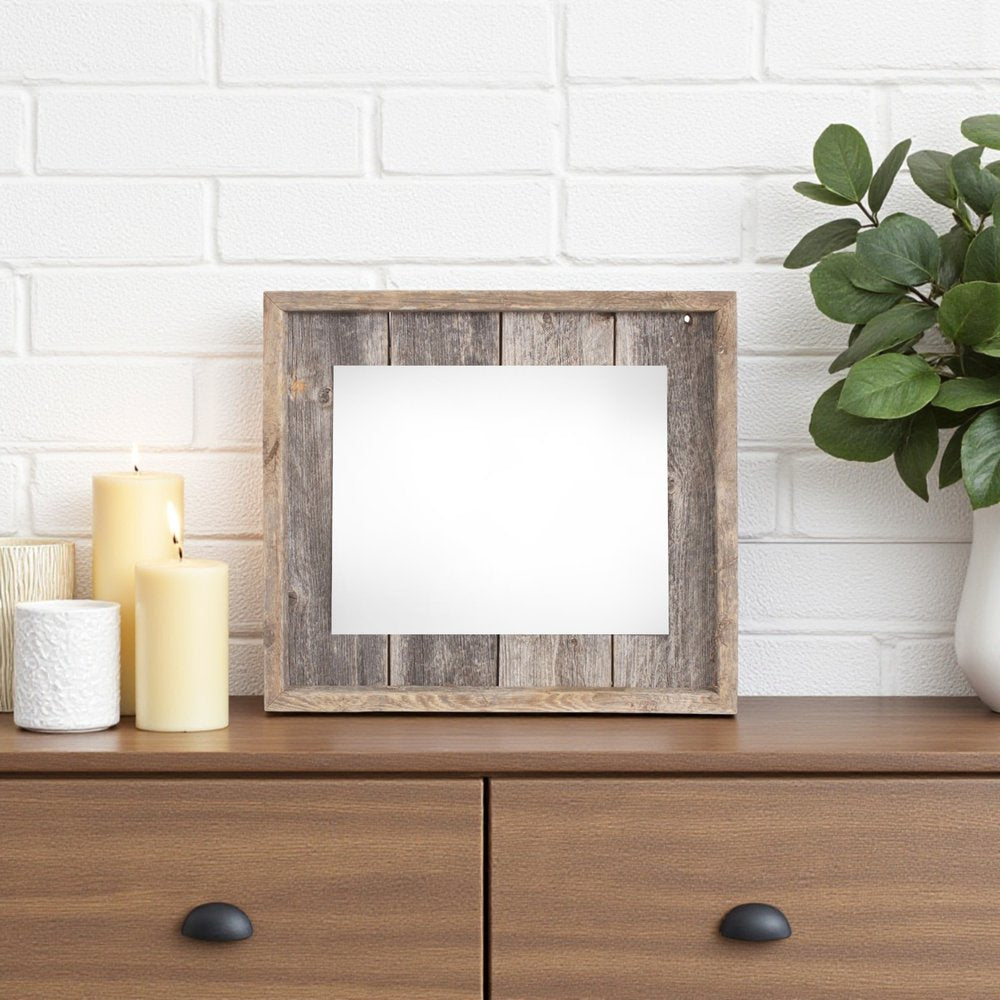 8" x 10" Gray Solid Wood Tabletop Picture Frame