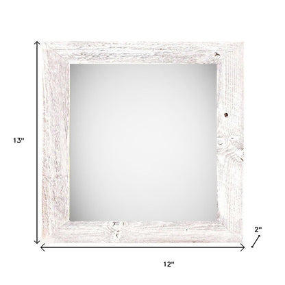 10" x 10" White Solid Wood Hanging Picture Frame