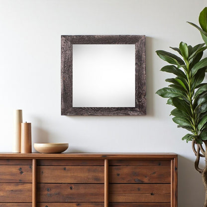 10" x 10" Black Wood Hanging Picture Frame