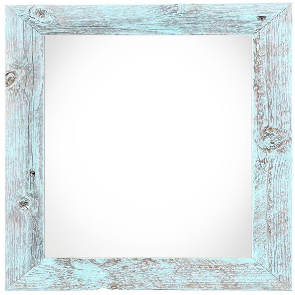 10" x 10" Blue Solid Wood Hanging Picture Frame