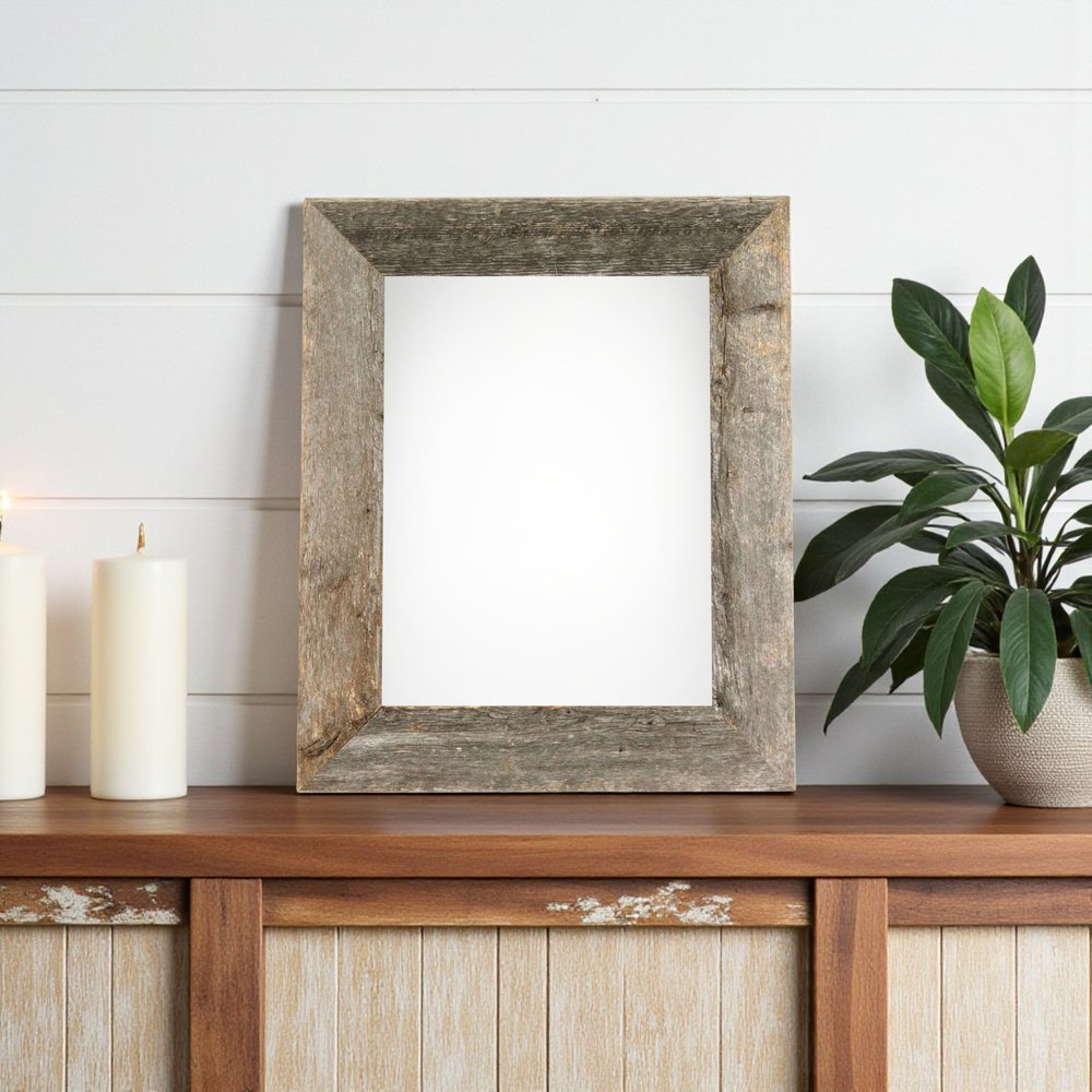 8" x 10" Gray Solid Wood Tabletop Picture Frame