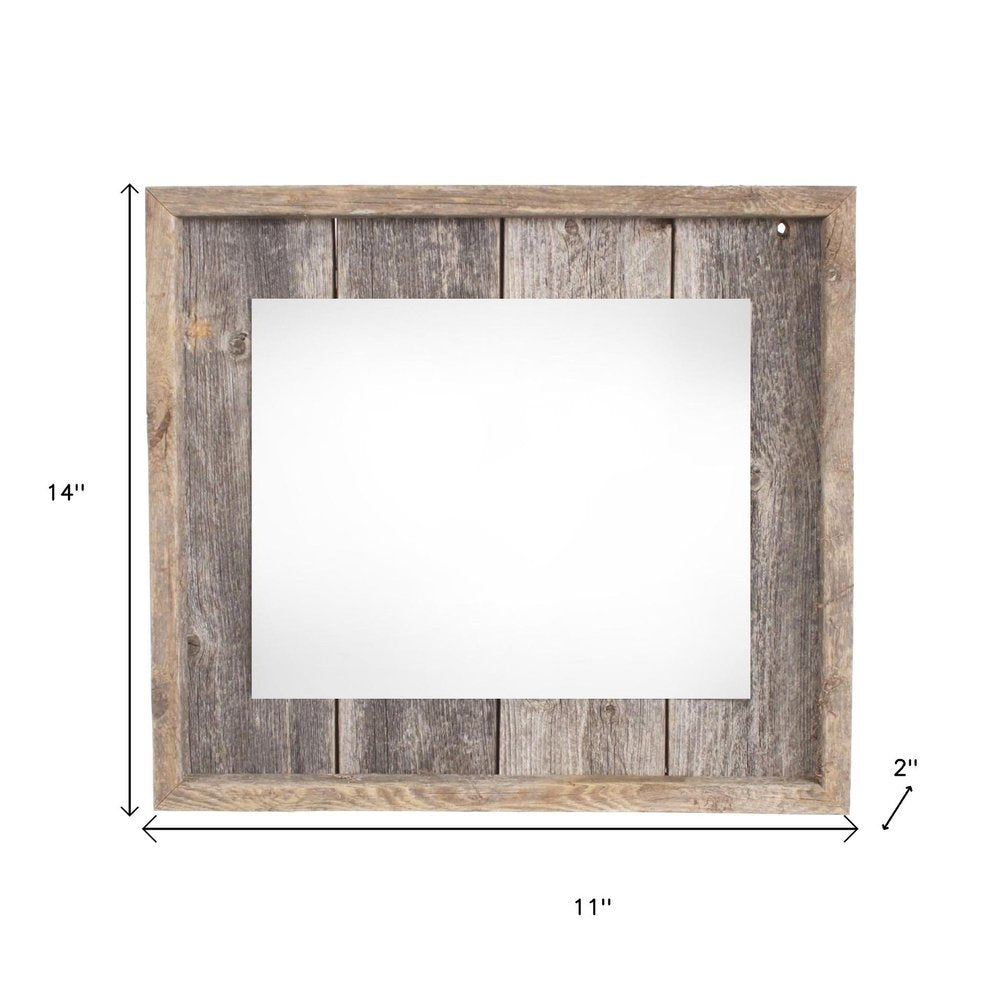 11" x 14" Gray Solid Wood Hanging Picture Frame