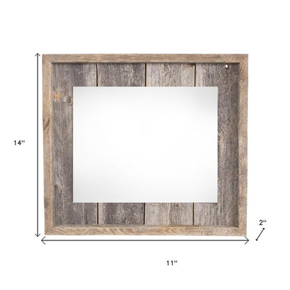 11" x 14" Gray Solid Wood Hanging Picture Frame
