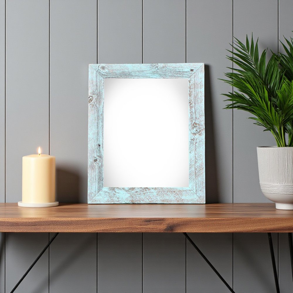 8" x 10" Blue Solid Wood Tabletop Picture Frame