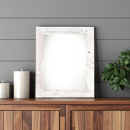 8" x 8" White Solid Wood Tabletop Picture Frame