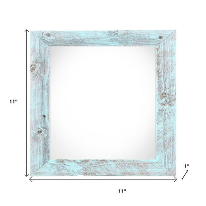 8" x 8" Blue Wood Tabletop Picture Frame