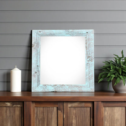 8" x 8" Blue Solid Wood Tabletop Picture Frame