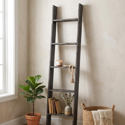 60" X 15" Charcoal Wood Hanging Dimensional Sculpture