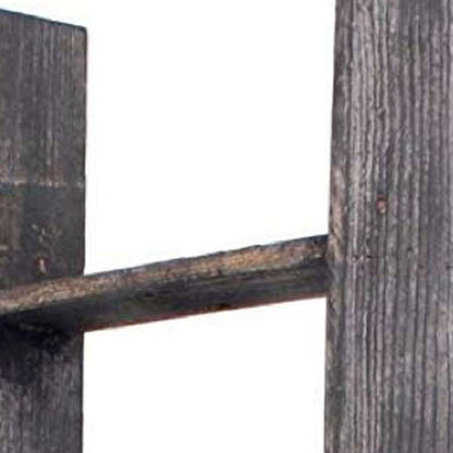 60" X 15" Charcoal Wood Hanging Dimensional Sculpture