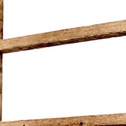 6 Step Rustic Weathered Grey Wood Ladder Shelf