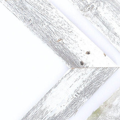 Set of Three White Distressed Wood Hanging Arrow Dimensional Sculptures