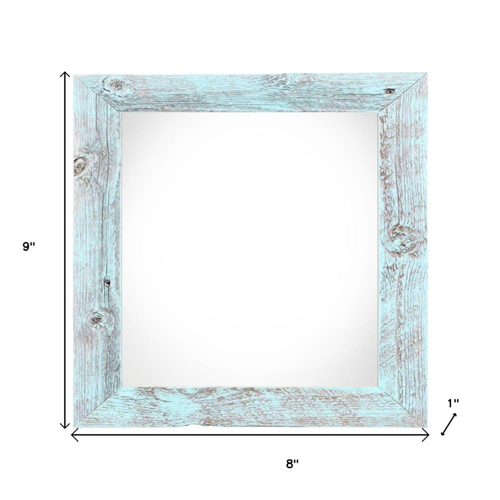 6" x 6" Blue Wood Tabletop Picture Frame