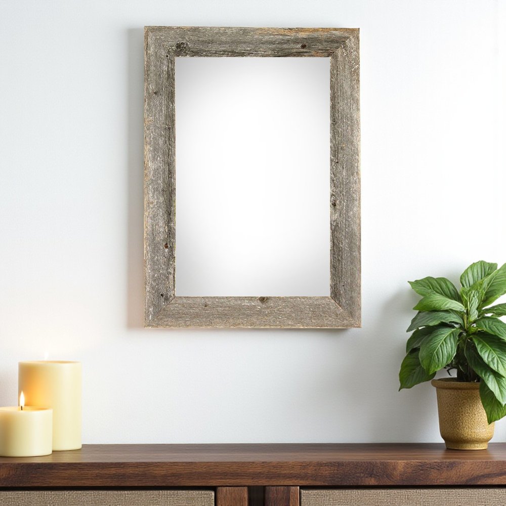 13" x 19" Gray Solid Wood Hanging Picture Frame