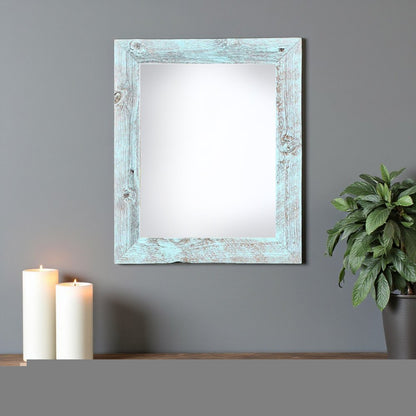 12" x 18" Blue Solid Wood Hanging Picture Frame