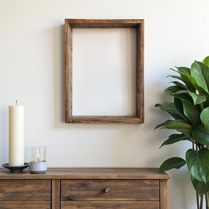11" x 14" Gray Wood Hanging Picture Frame