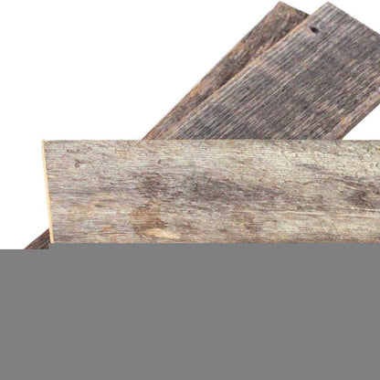 Set of Six 3" x 12" Gray And Brown Wood Planks Wall Decor