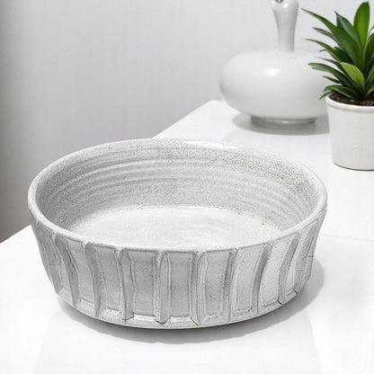 16" White Ceramic Round