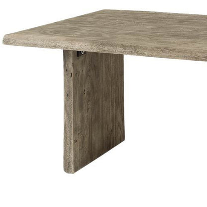 80" Gray Solid Wood Sled Base Dining Table