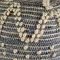 18" Blue Geometric Pouf Ottoman