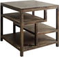 22" Natural Brown Solid Wood Square End Table
