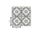 7" x 7" Black And White Peel And Stick Removable Tiles
