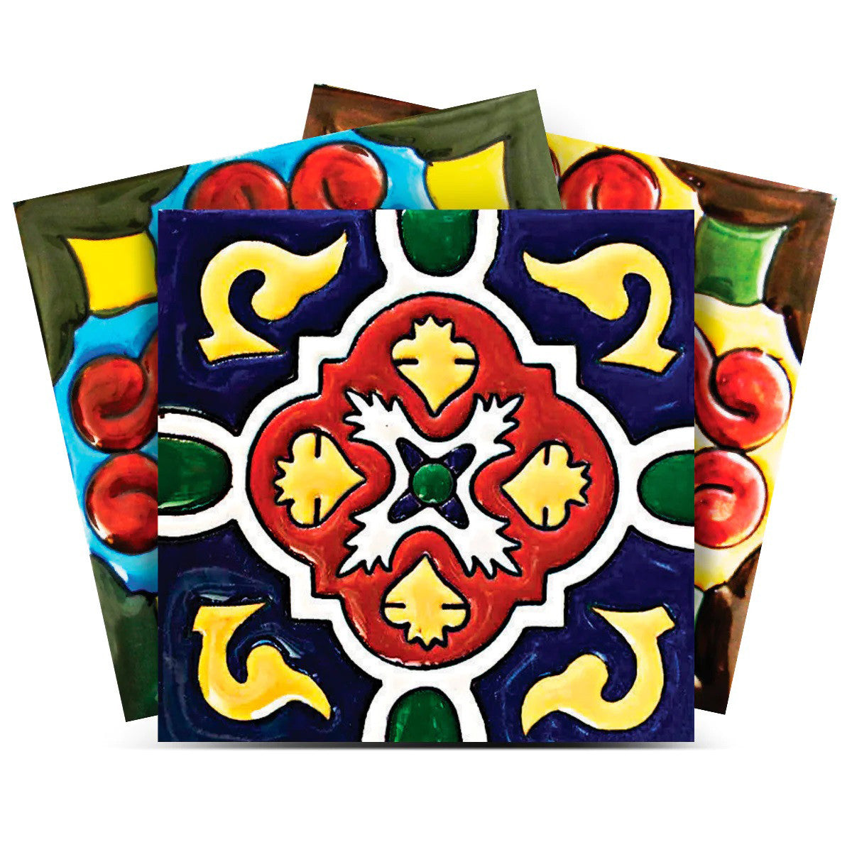 8" X 8" Festival Brights Mosaic Peel And Stick Removable Tiles